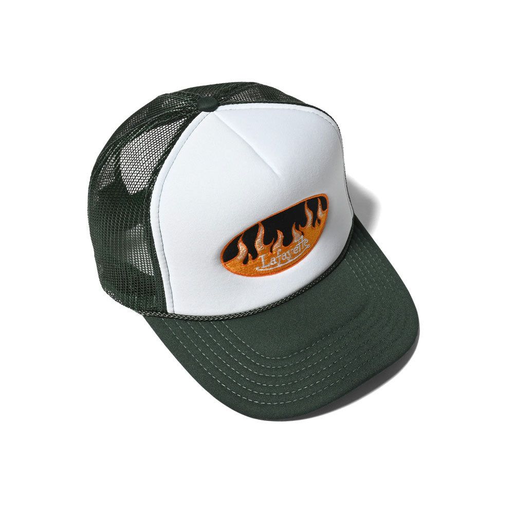 Fire Logo Trucker Cap ファイヤー ロゴ トラッカー メッシュ キャップ 帽子