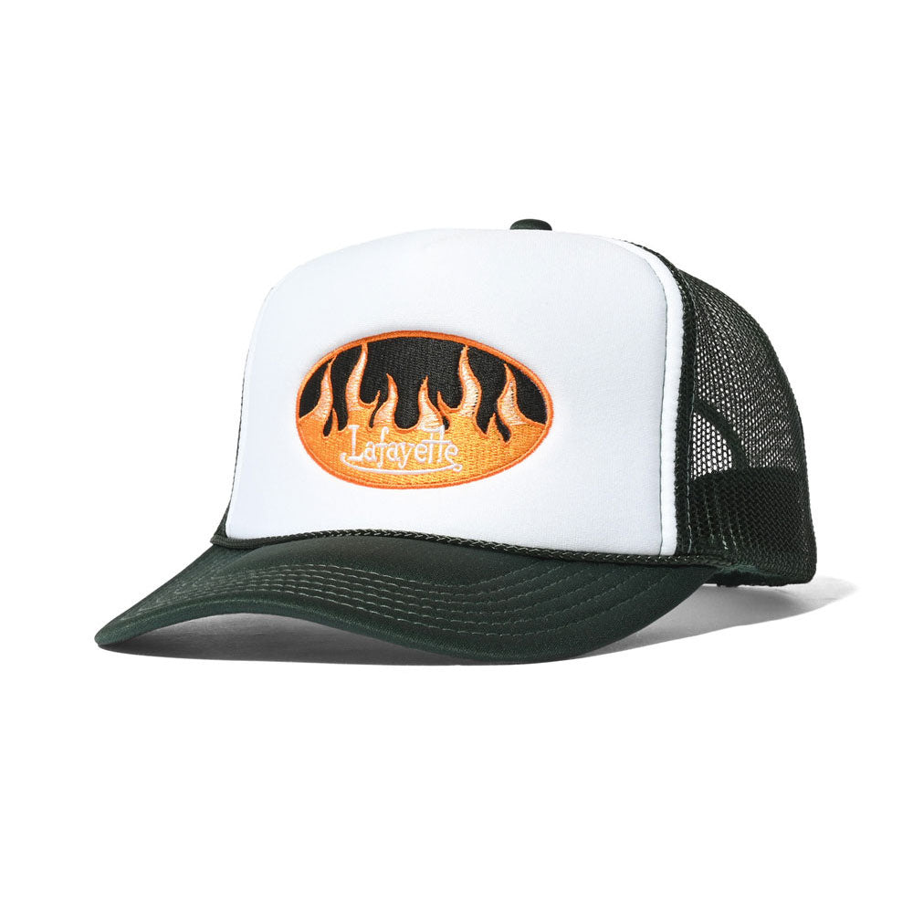Fire Logo Trucker Cap ファイヤー ロゴ トラッカー メッシュ キャップ 帽子