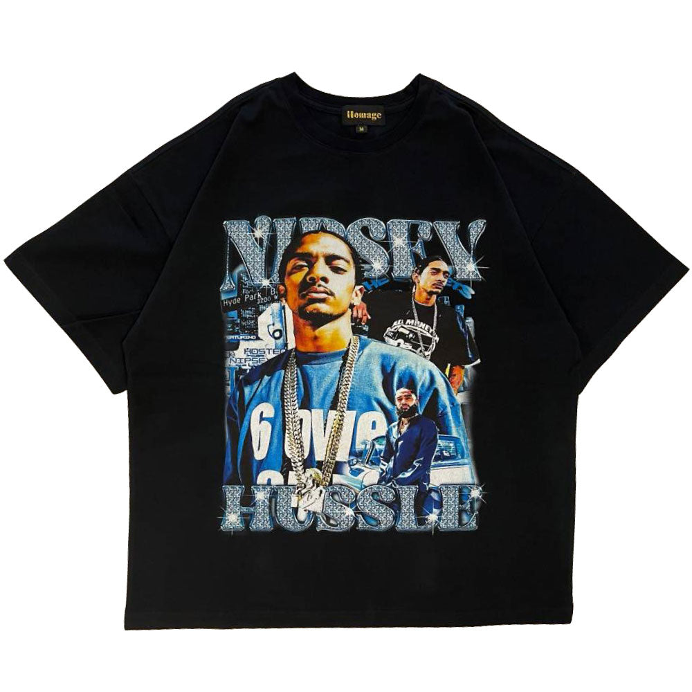 Nipsey Hussle S/S Music Rap Tee 半袖 二プシーハッスル ヘヴィーウェイト ミュージック Tシャツ <  Shellter okinawa >