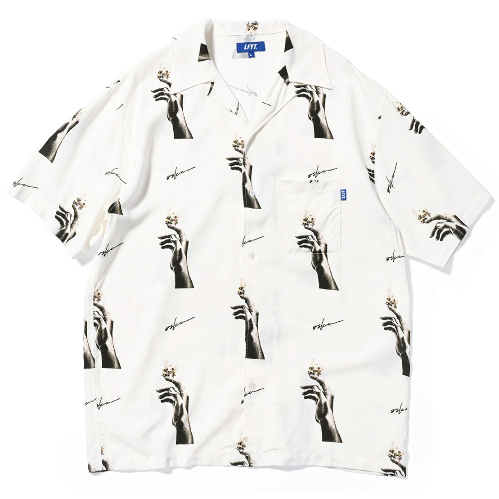 × 8ska S/S Bee and Hands Shirt ハチスカ 半袖 開襟 シャツ