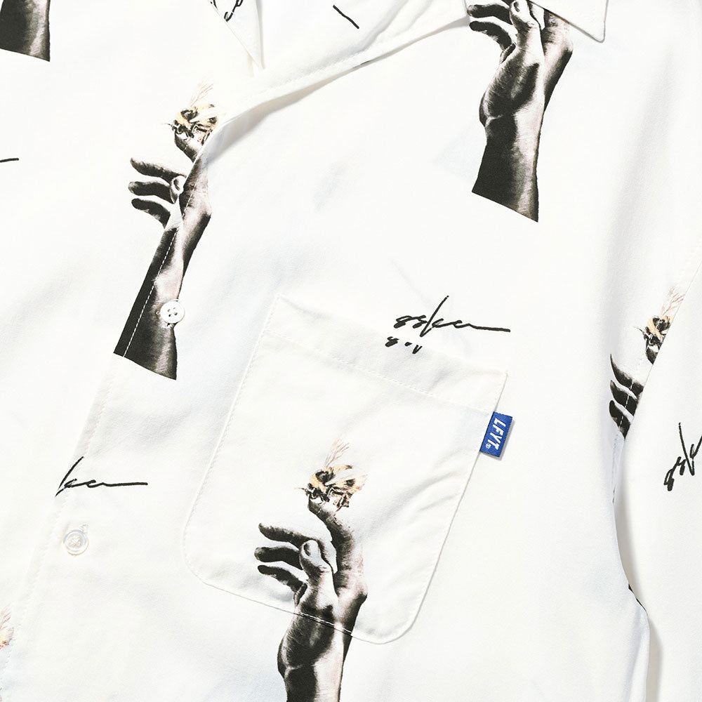 × 8ska S/S Bee and Hands Shirt ハチスカ 半袖 開襟 シャツ