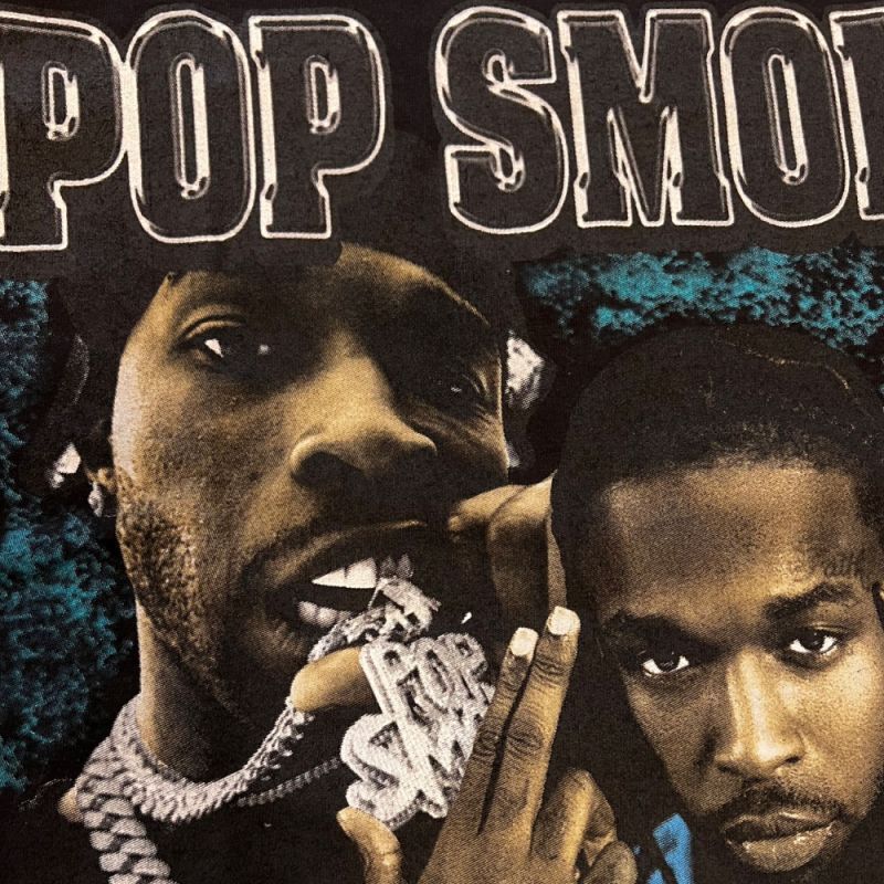 Music S/S Official Rap Tee Pop Smoke Photo オフィシャル ポップスモーク フォト 半袖 Tシャツ