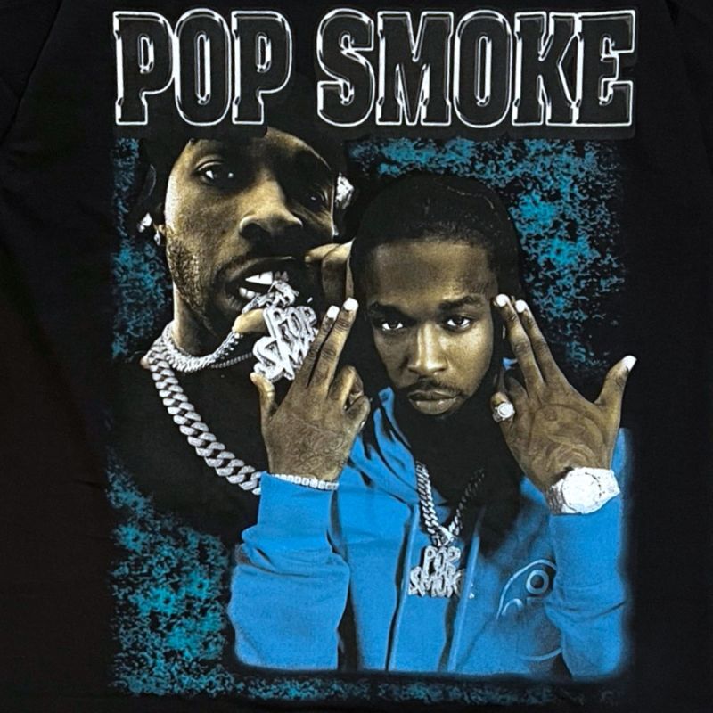 Music S/S Official Rap Tee Pop Smoke Photo オフィシャル ポップスモーク フォト 半袖 Tシャツ