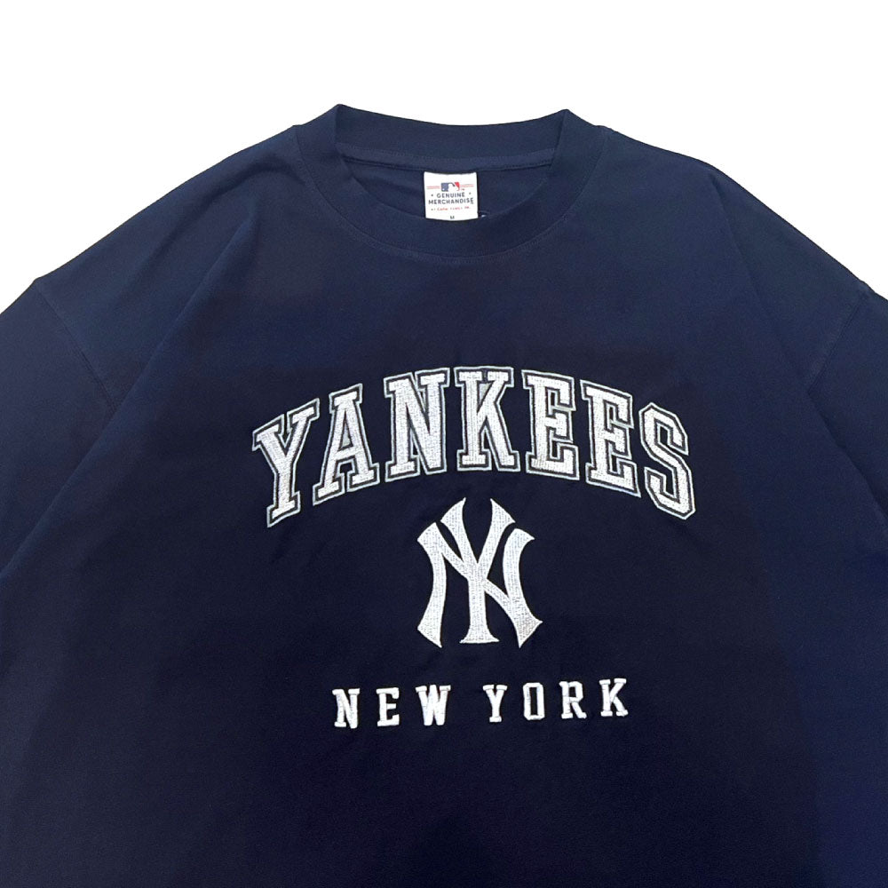 X New York Yankees embroidery Logo S/S Tee ニューヨーク ヤンキース 半袖 刺繍 Tシャツ 公式 Official