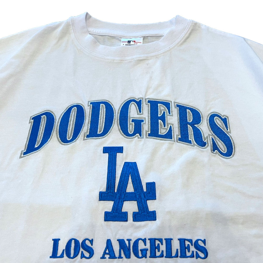 X Los Angeles Dodgers embroidery Logo S/S Tee ロサンゼルス ドジャース 半袖 刺繍 Tシャツ 公式 Official