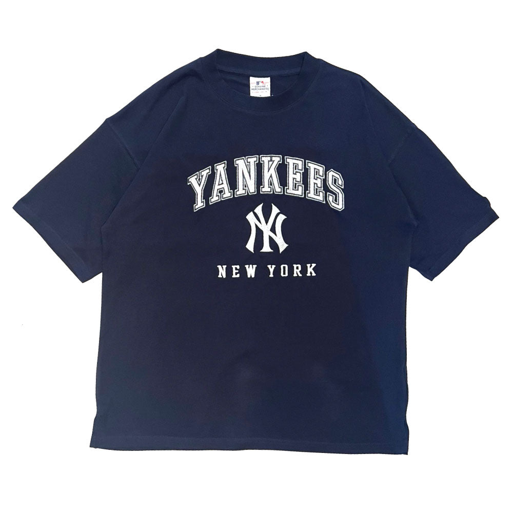 X New York Yankees embroidery Logo S/S Tee ニューヨーク ヤンキース 半袖 刺繍 Tシャツ 公式 Official