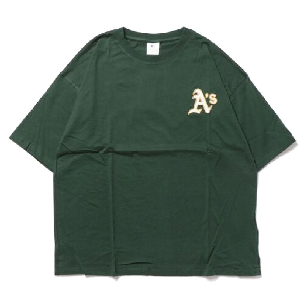X Oakland Athletics Logo S/S Tee オークランド アスレチックス 半袖 刺繍 Tシャツ 公式 Official