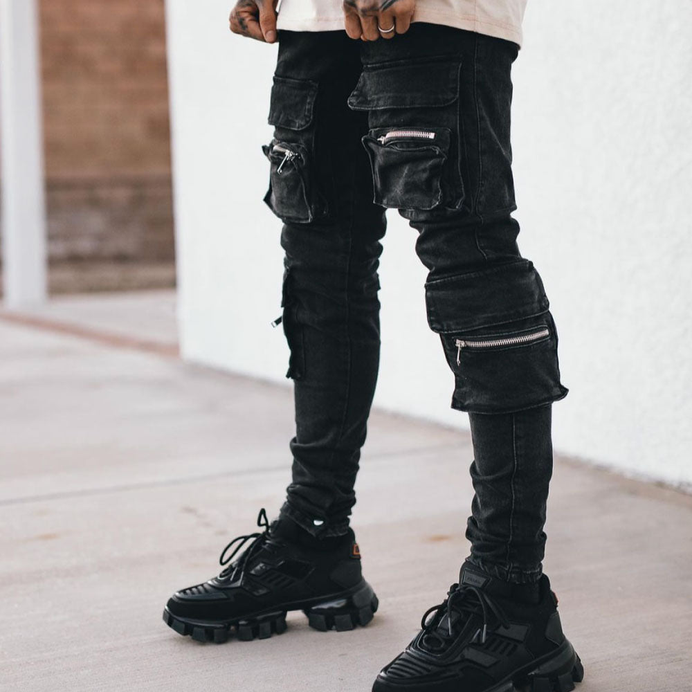PRSTGE Zip Cargo Skinny Jeans v3 Premium Denim Pants デニム カーゴ スキニー パンツ
