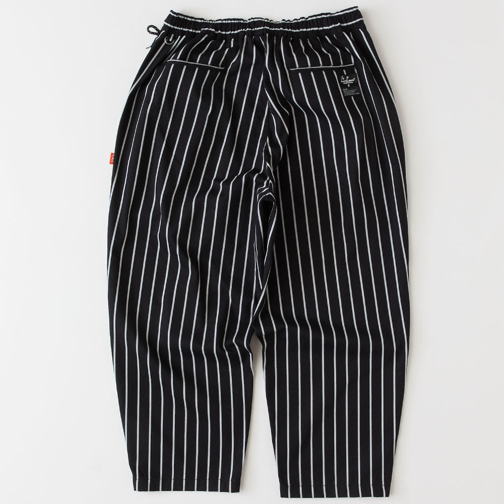 × Cookman Chefripe Relax Easy Pants Black × クックマン リラックス ストライプ イージー パンツ