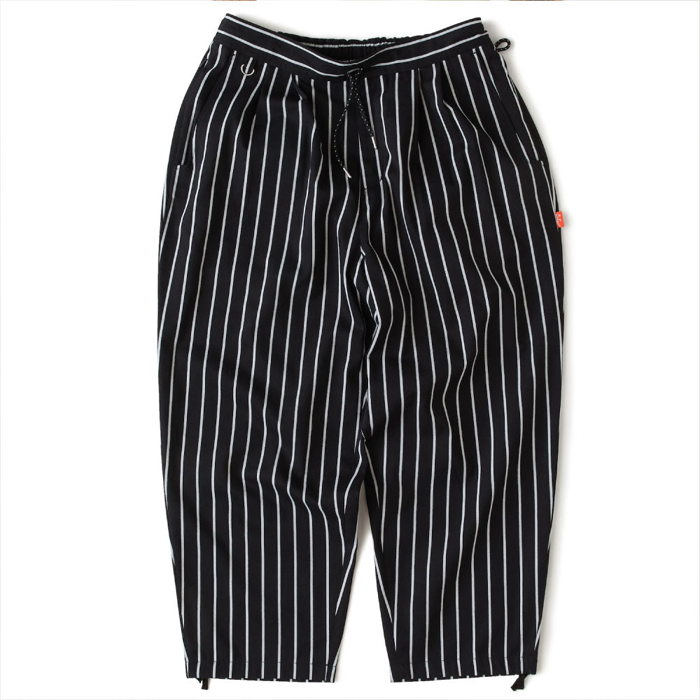 × Cookman Chefripe Relax Easy Pants Black × クックマン リラックス ストライプ イージー パンツ