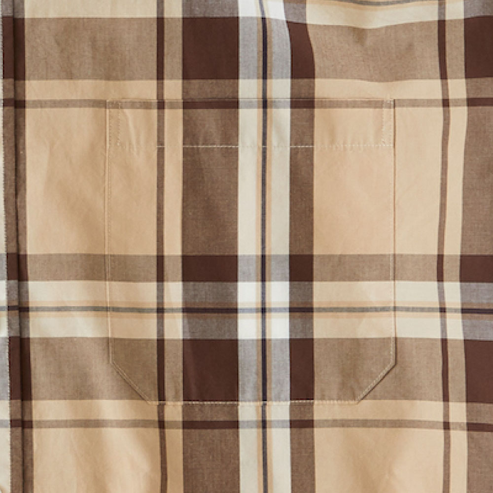Dekachek L/S Shirt 長袖 ボタンダウン チェック シャツ Beige