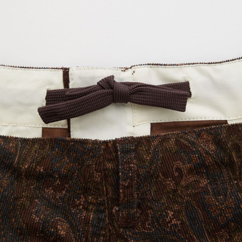 BAGGYSLEY Paisley Corduroy Pants ペイズリー コーデュロイ ワイド テーパード パンツ