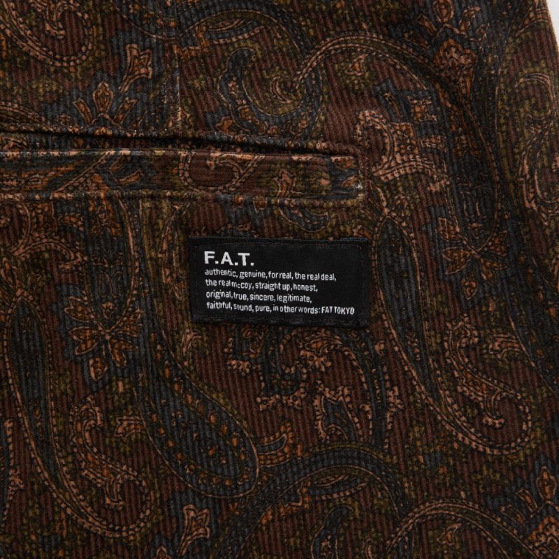 BAGGYSLEY Paisley Corduroy Pants ペイズリー コーデュロイ ワイド テーパード パンツ