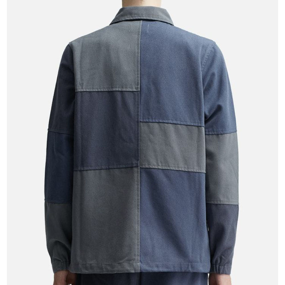Washed Canvas Patchwork Jacket Navy ウォッシュ キャンバス パッチワーク ジャケット