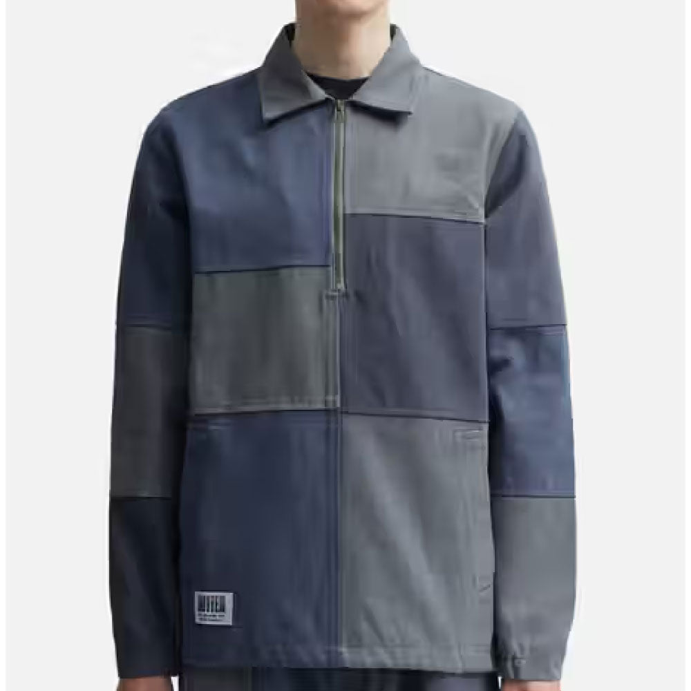 Washed Canvas Patchwork Jacket Navy ウォッシュ キャンバス パッチワーク ジャケット