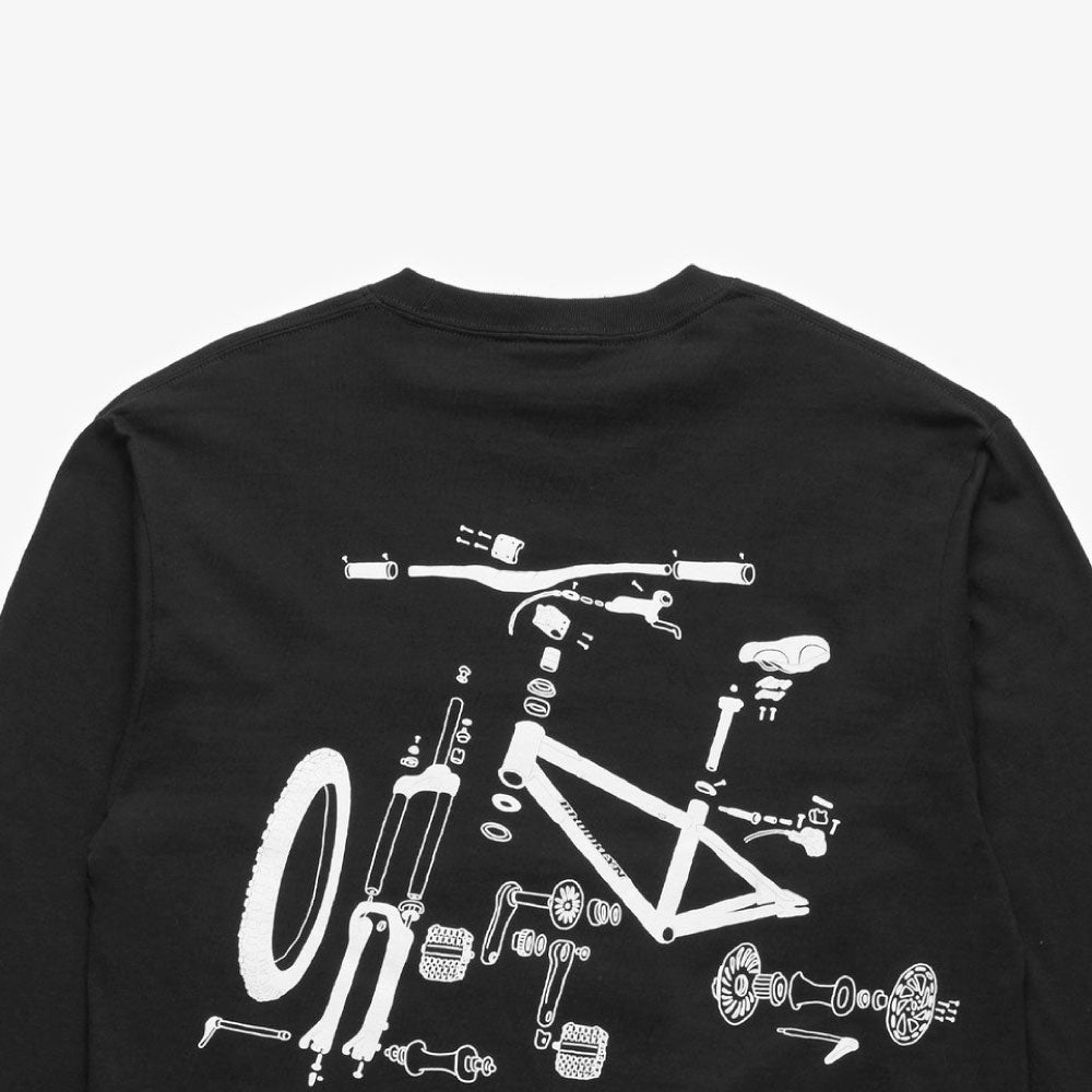 × BROOKLYN MACHINE WORKS Big Ben L/S Tee BLK ブルックリンマシンワークス 26インチ MTB 長袖 Tシャツ