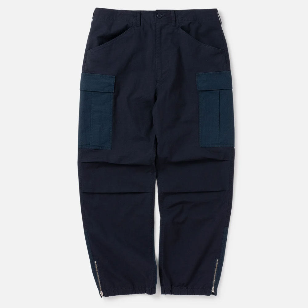 Switched Combat Cargo Pants Navy 切替 リップストップ カーゴ パンツ