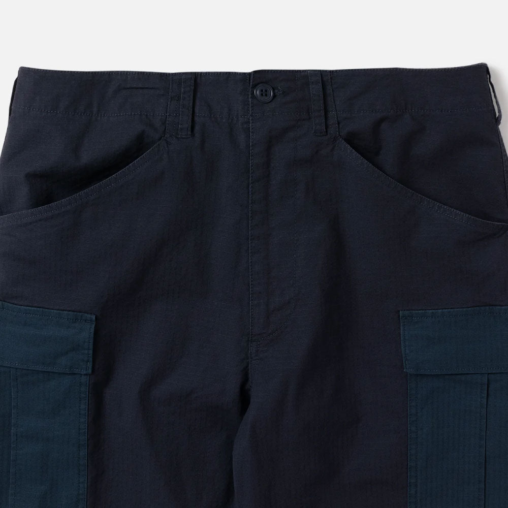 Switched Combat Cargo Pants Navy 切替 リップストップ カーゴ パンツ