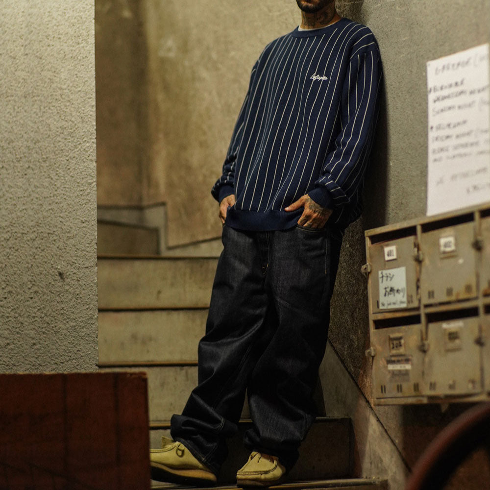 Pinstripe Cotton Sweater ピンストライプ コットン セーター ニット