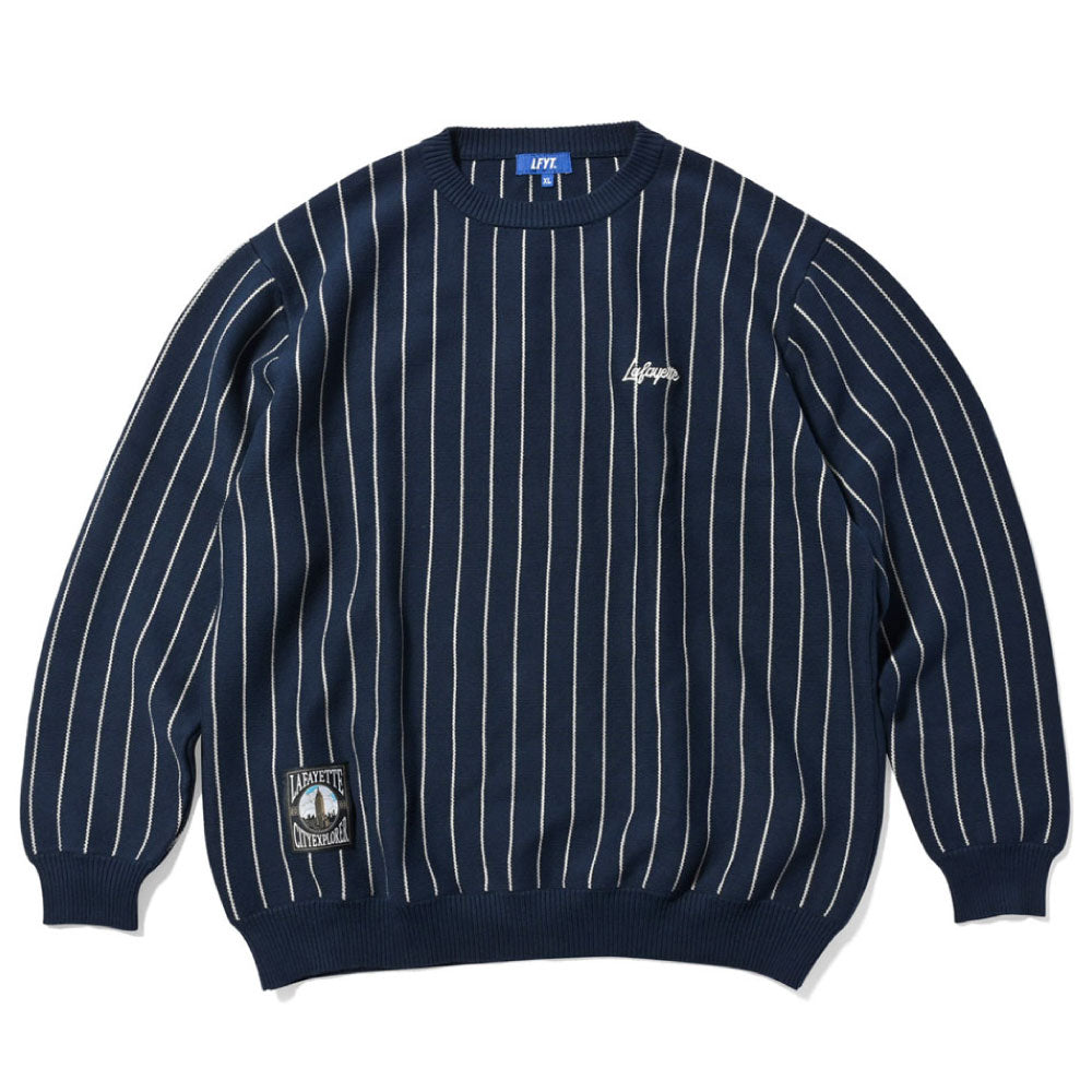 Pinstripe Cotton Sweater ピンストライプ コットン セーター ニット