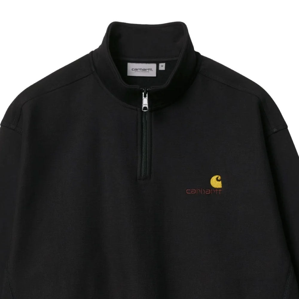 Half Zip American Script Sweatshirt Black ハーフ ジップ アメリカン スクリプト スウェット シャツ