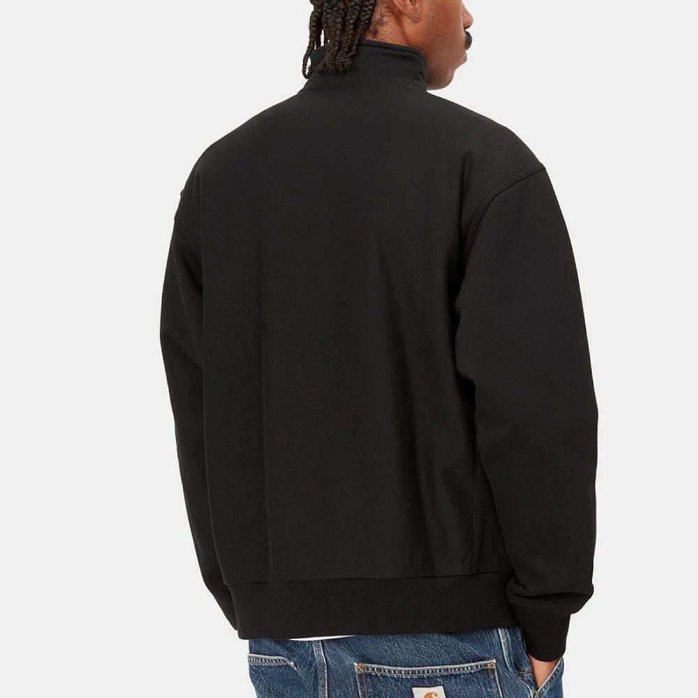 Half Zip American Script Sweatshirt Black ハーフ ジップ アメリカン スクリプト スウェット シャツ