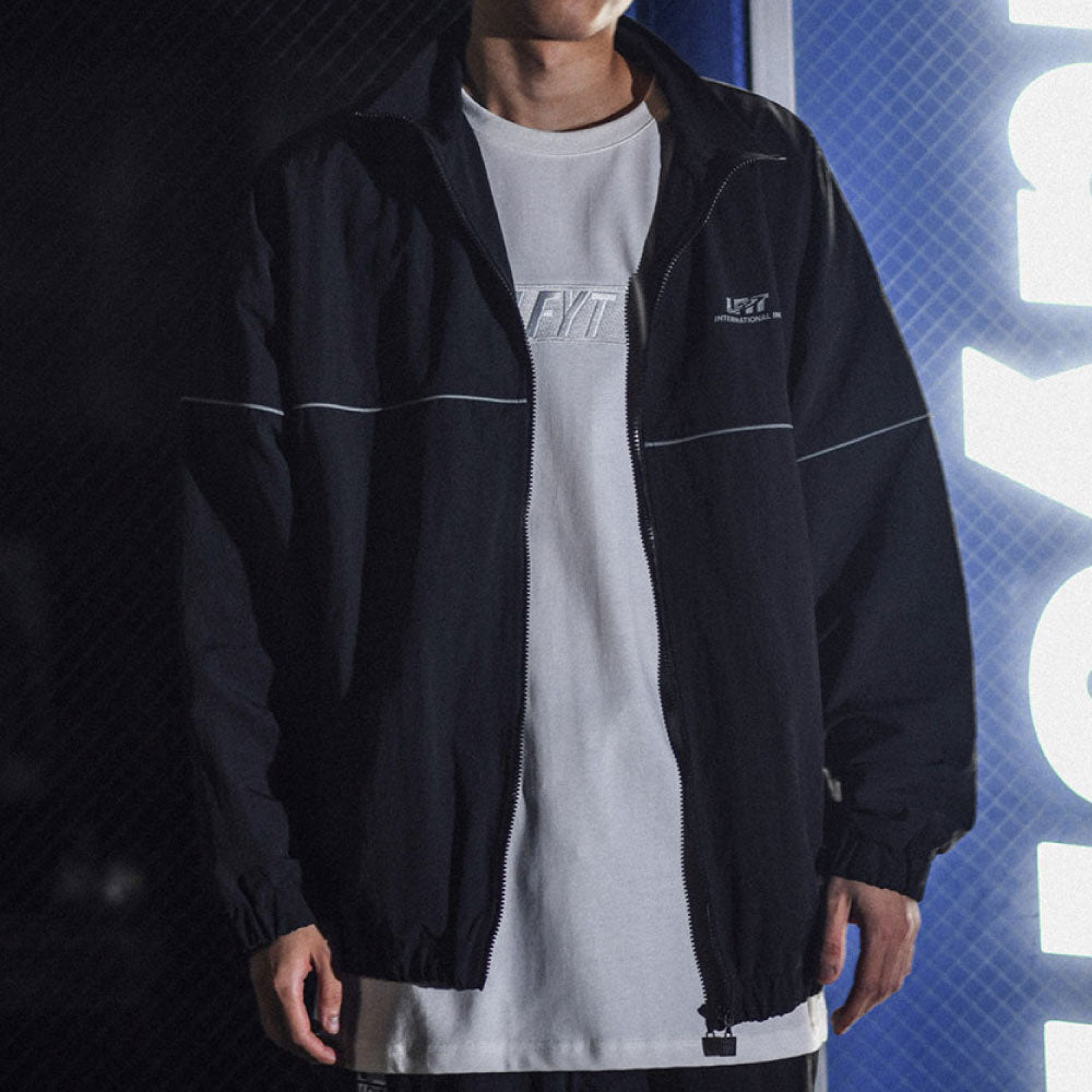 × FILA Track Jacket ナイロン リフレクター パイピング トラック ジャケット