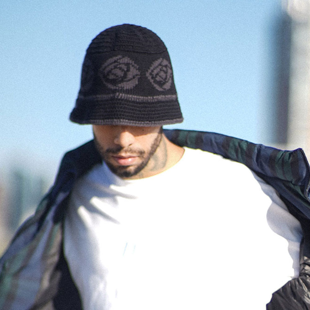 Rose Knit Bucket Hat クロシェ ニット バケット ハット 帽子