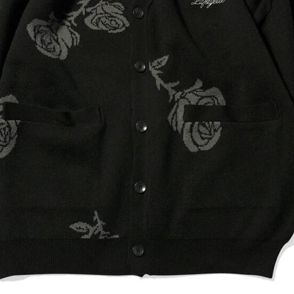 Rose Knit Cardigan BLK ローズ ニット カーディガン