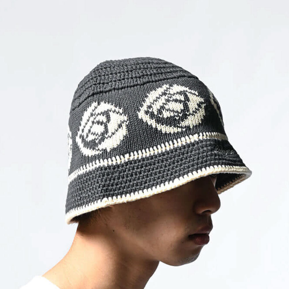 Rose Knit Bucket Hat クロシェ ニット バケット ハット 帽子