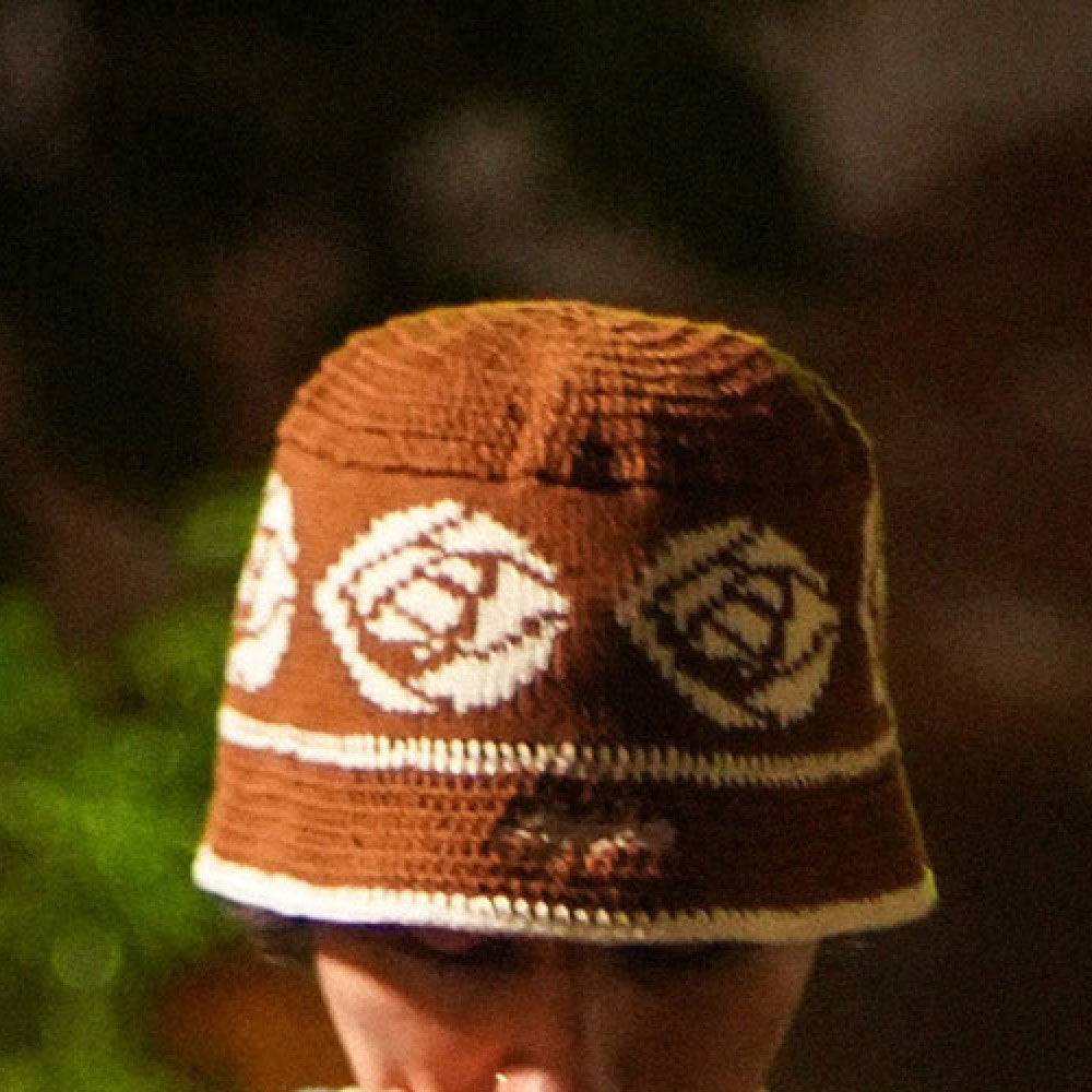 Rose Knit Bucket Hat クロシェ ニット バケット ハット 帽子
