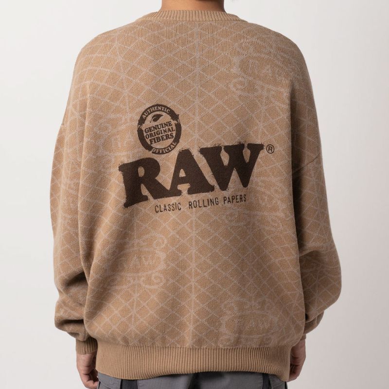x Raw Rolled Up Knit クルーネック ニット セーター