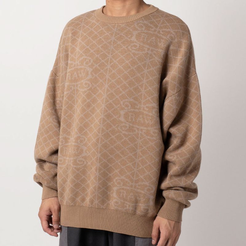 x Raw Rolled Up Knit クルーネック ニット セーター