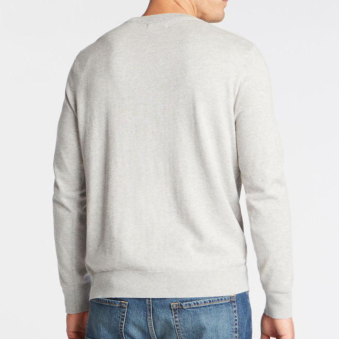 One Point Solid Crew Neck Knit Sweater ワンポイント クルーネック コットン ニット セーター
