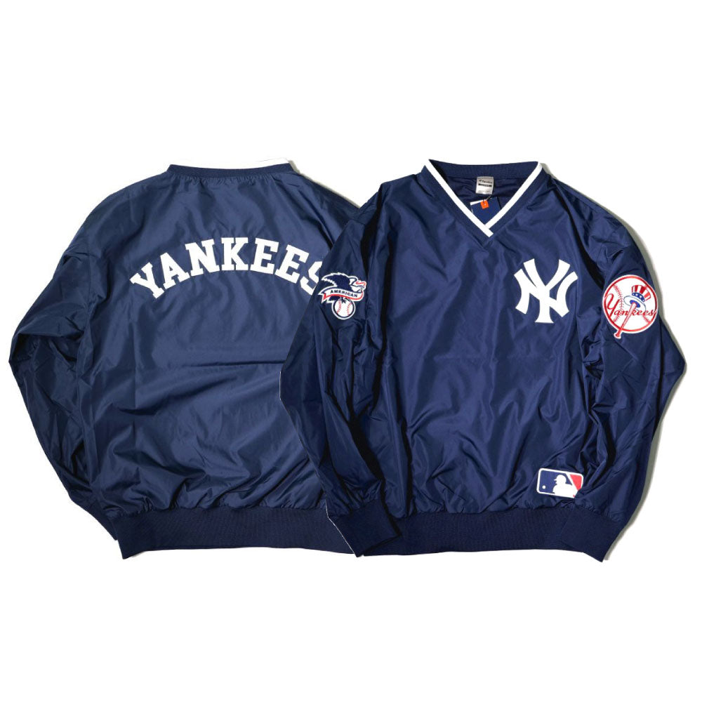 X New York Yankees Pullover Nylon Jacket ニューヨーク ヤンキース ナイロン プルオーバー ジャケット MLB 公式 Official