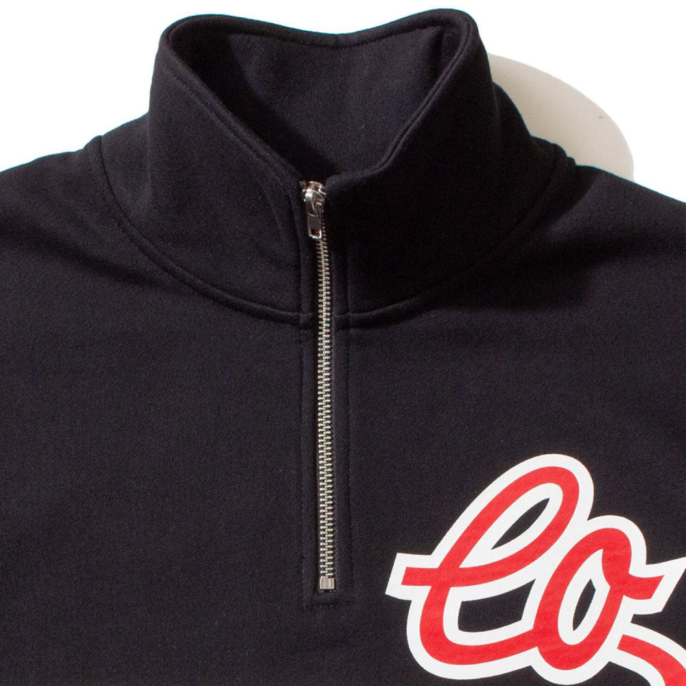 LO Half Zip Sweatshirts BLK ハーフジップ スウェット