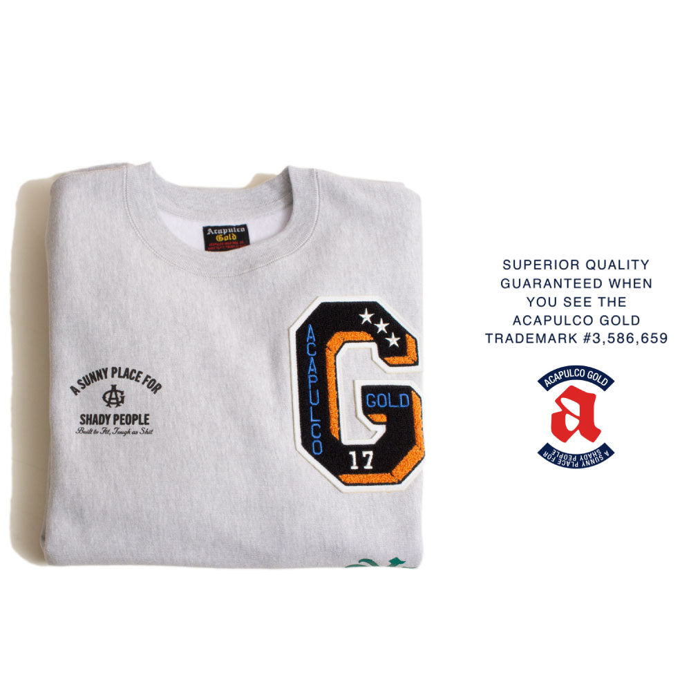 Applique Crewneck Sweatshirt GRY アップリケ クルーネック スウェット