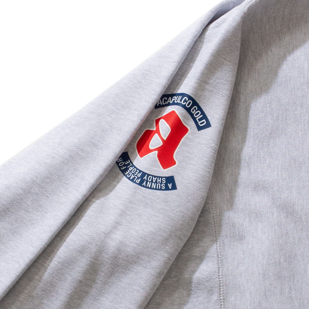Applique Crewneck Sweatshirt GRY アップリケ クルーネック スウェット