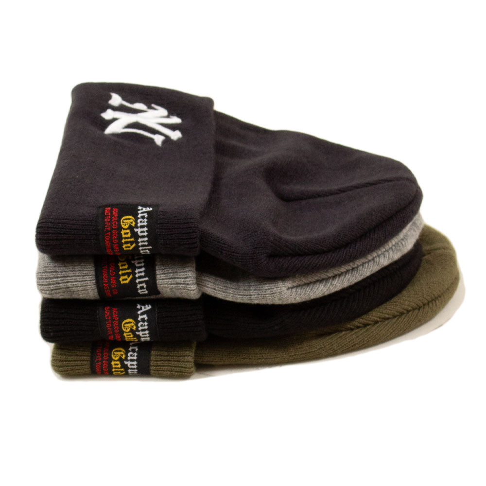 NY Logo Beanie Knit Cap ニューヨーク ビーニー ニット キャップ 帽子