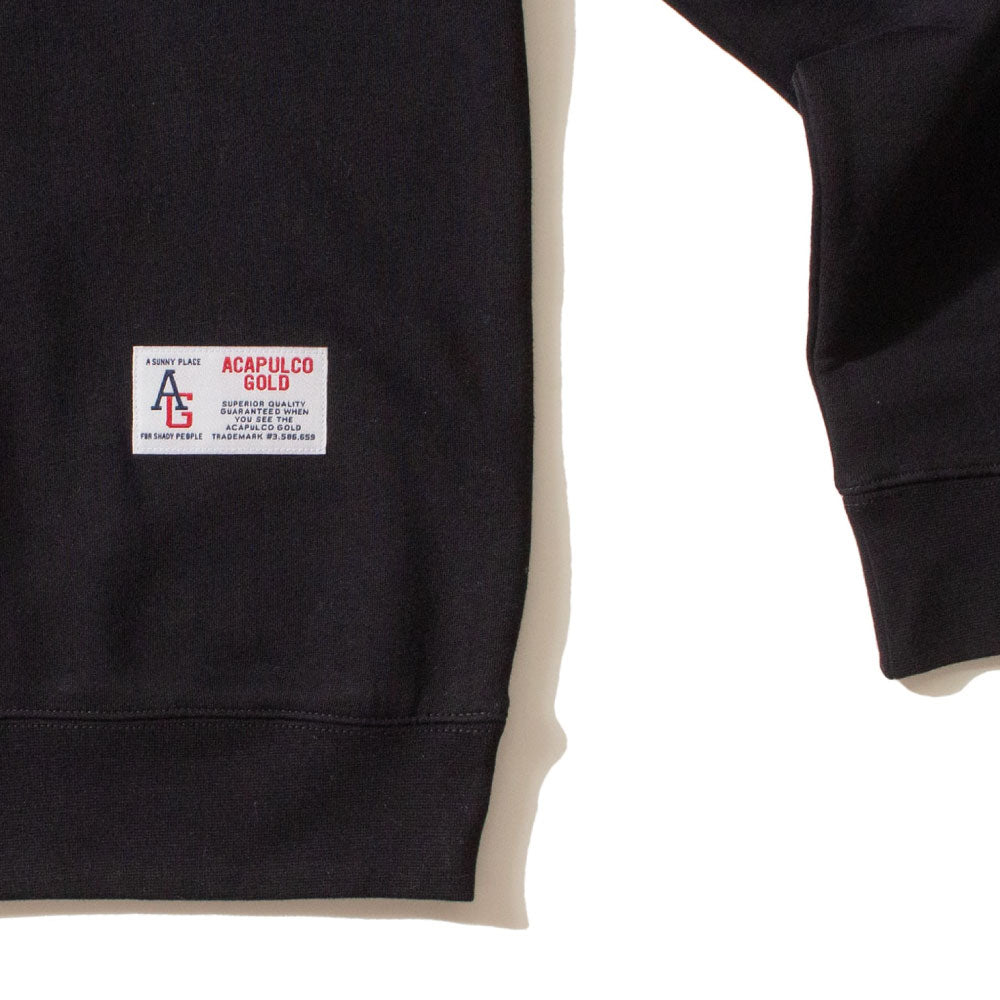 LO Half Zip Sweatshirts BLK ハーフジップ スウェット