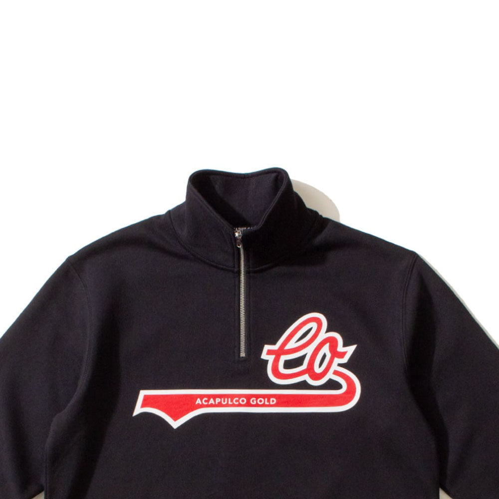 LO Half Zip Sweatshirts BLK ハーフジップ スウェット