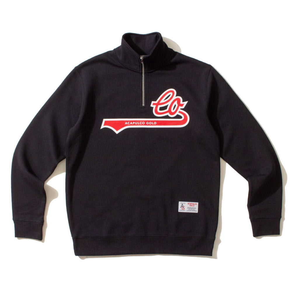 LO Half Zip Sweatshirts BLK ハーフジップ スウェット