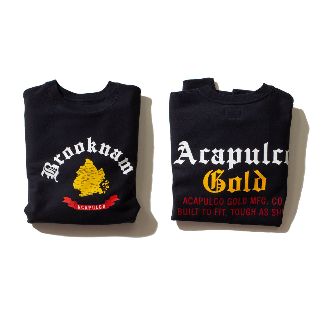 Brooknam Crewneck Sweatshirt BLK ブルックナム クルーネック スウェット
