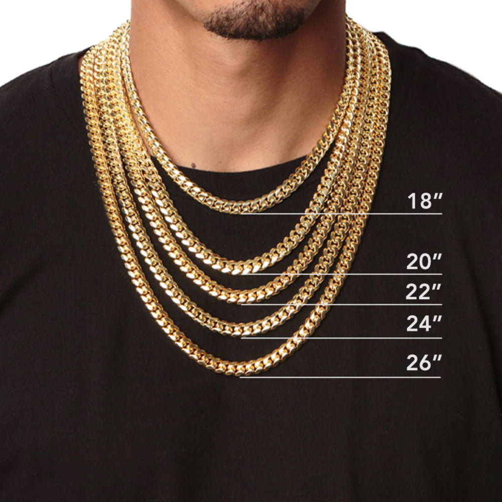 8mm Figaro Chain Necklace フィガロ カーブ チェーン ネックレス