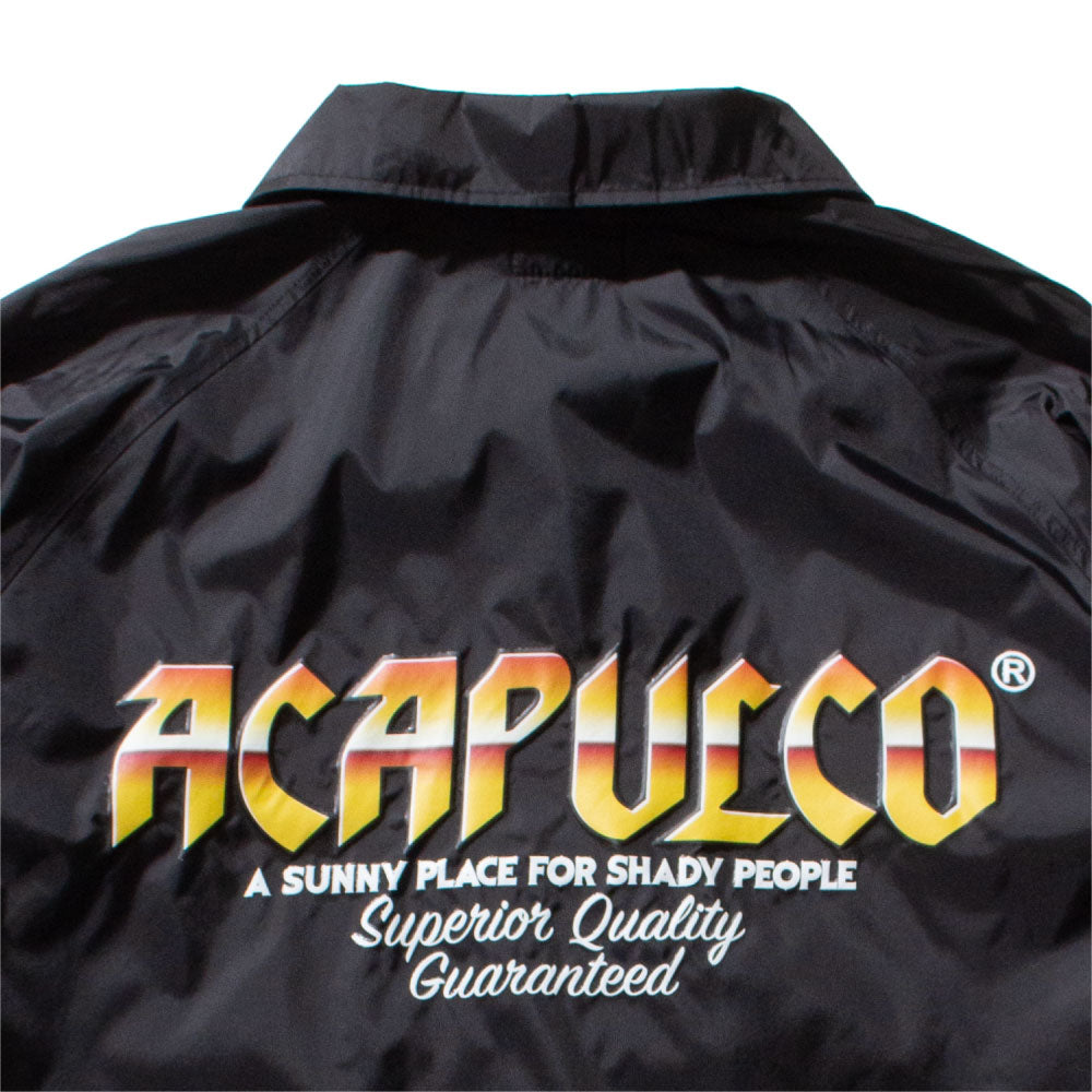 Knight Logo Nylon Jacket Black/Gold ロゴ ナイロン コーチ ジャケット