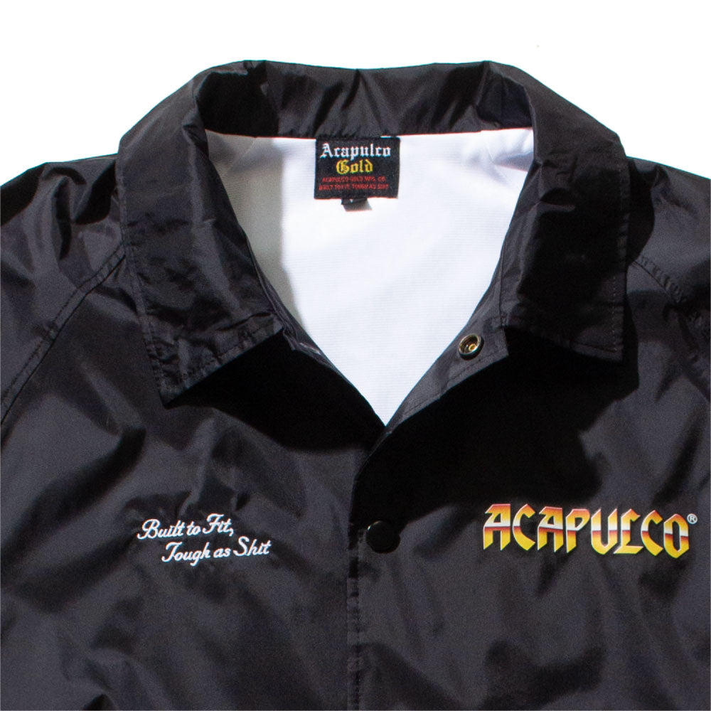 Knight Logo Nylon Jacket Black/Gold ロゴ ナイロン コーチ ジャケット