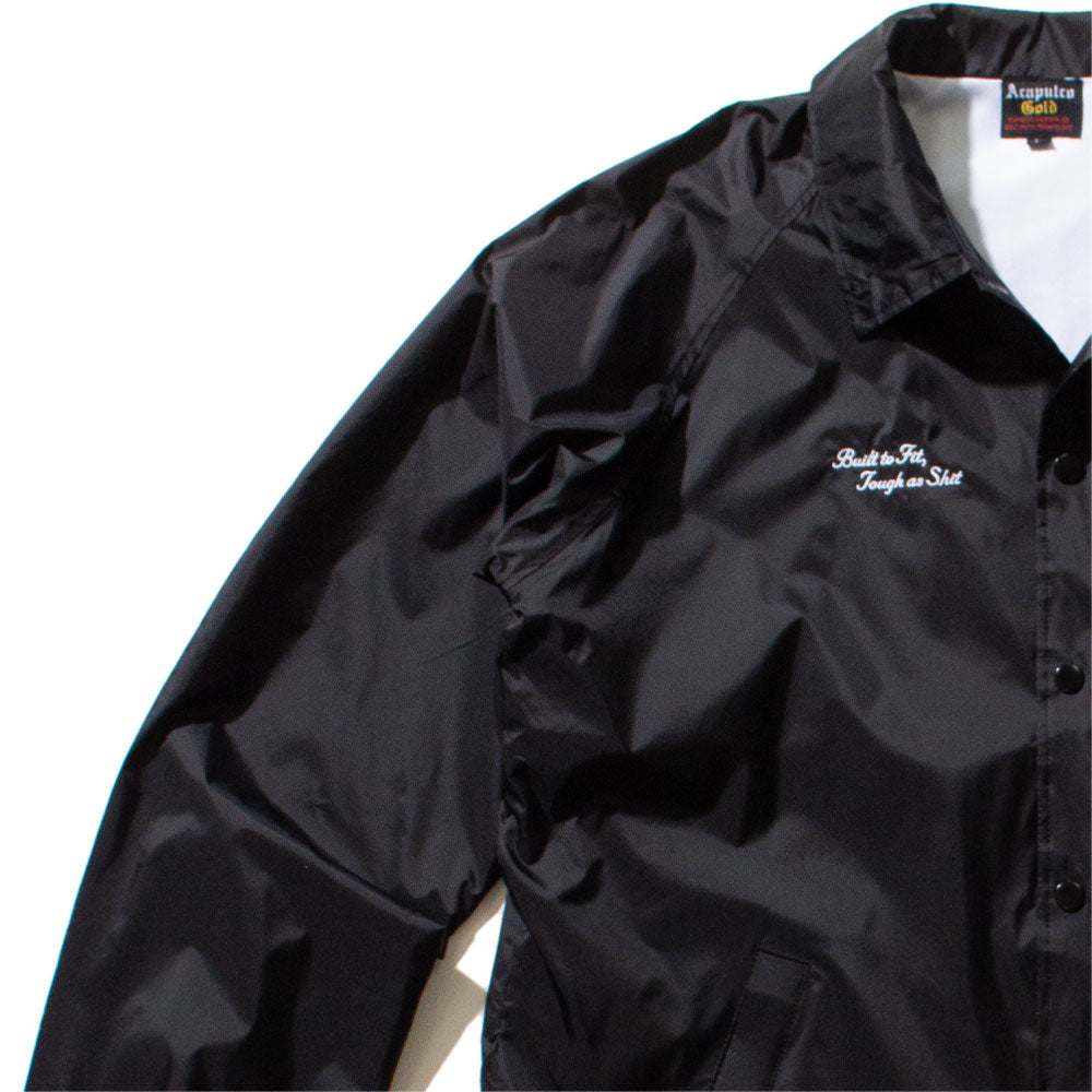 Knight Logo Nylon Jacket Black/Gold ロゴ ナイロン コーチ ジャケット