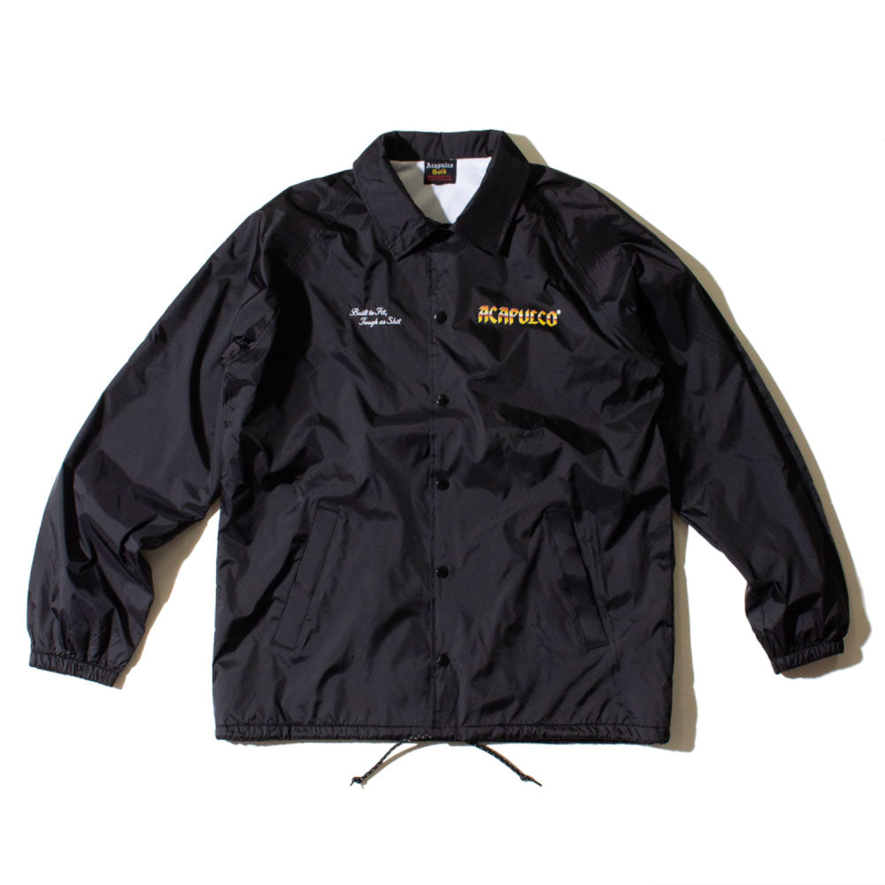 Knight Logo Nylon Jacket Black/Gold ロゴ ナイロン コーチ ジャケット
