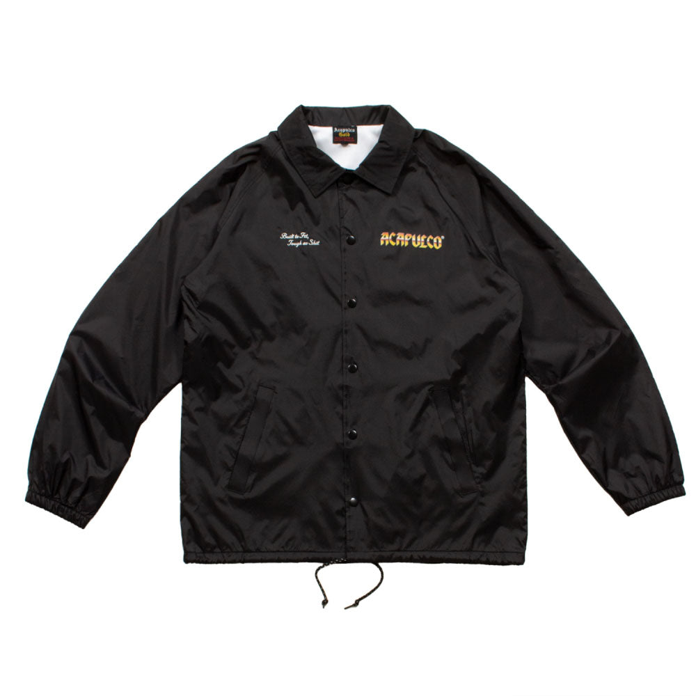 Knight Logo Nylon Jacket Black/Gold ロゴ ナイロン コーチ ジャケット