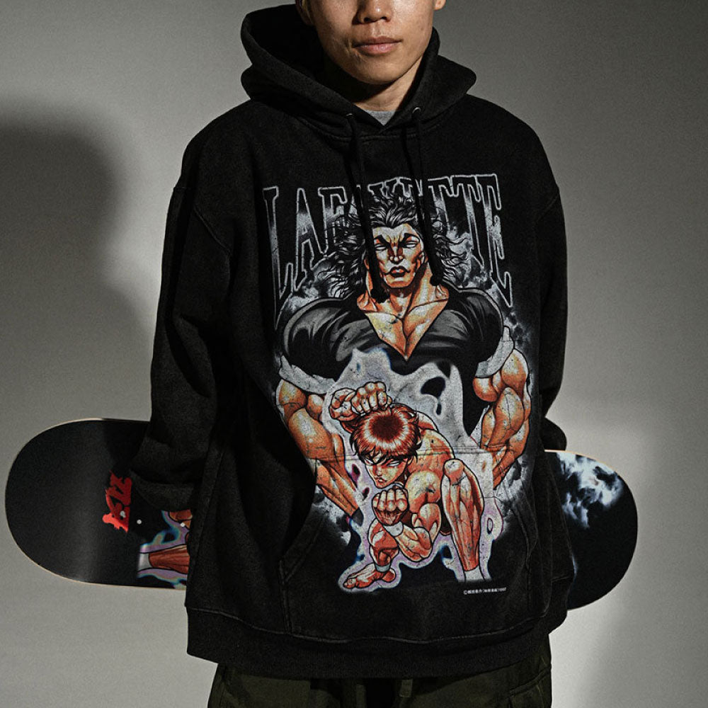 × Grappler Baki Yujiro Sweat Hoodie グラップラー刃牙 プルオーバー パーカー